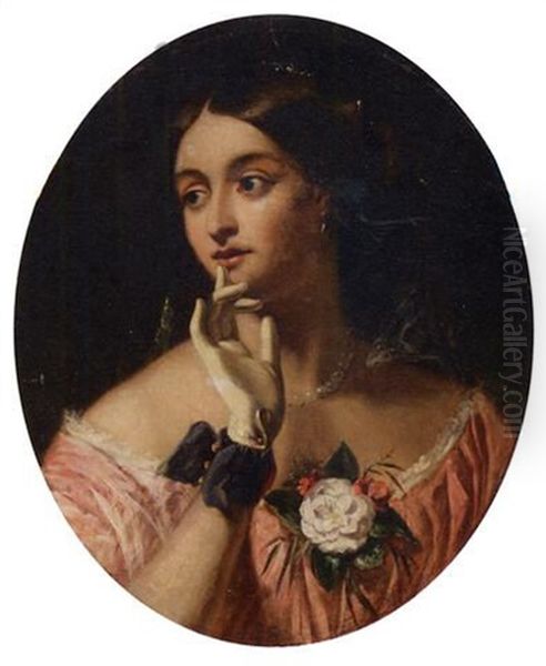 A Lovely Lady Wearing A Pink Dress - view 1