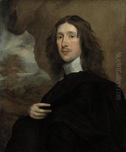 Portrait Of A Gentleman In Black Robes, In A Landscape