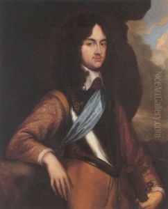 Portrait Of Charles Ii Wearing A Breastplate, In A Landscape