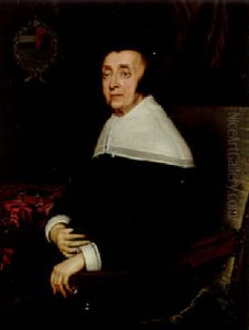 Portrait Of A Lady Of The Sas Family, Aged 73, Seated Three-quarter Length, In A Black Dress