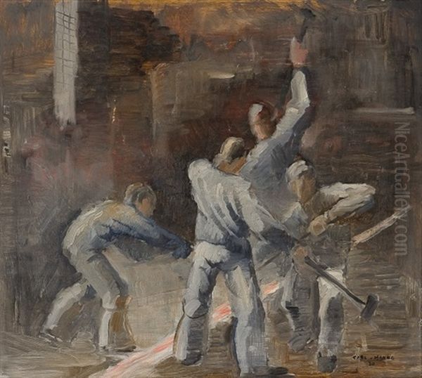Workers With Sledgehammer - view 1