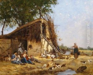 Les Poussings by Hector Charles Auguste Octave Constance Hanoteau