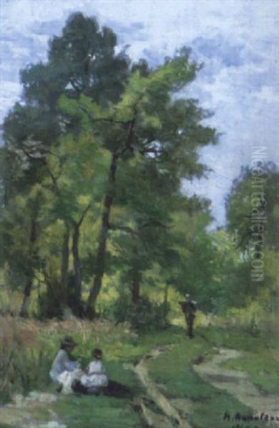 Promeneurs Au Bord Du Chemin - view 1