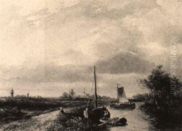 A View Of A Polder Landscape At Sunset - view 1