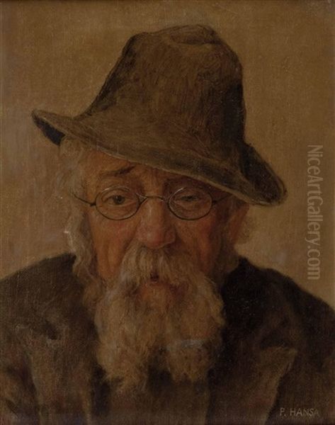 Portrait Eines Alten Mannes Mit Hut - view 1