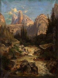 Cours D'eau Dans Un Paysage De Montagne Cours D'eau Dans Un Paysage De Montagne