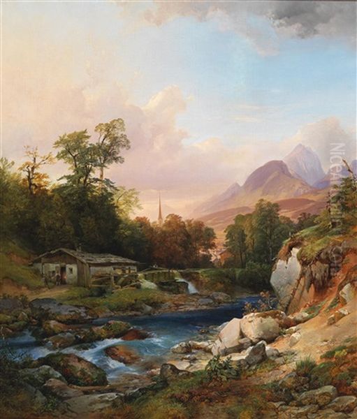 A Mountain Landscape With A Smithy - view 1