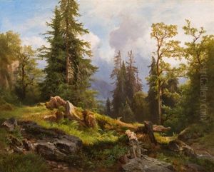 Waldlandschaft by Anton Hansch