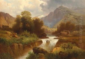 Gebirgslandschaft Signiert