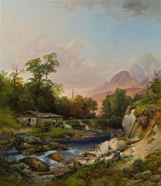 Gebirgslandschaft Mit Schmiede - view 1