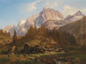 Alp Breitlahner Im Zillertal by Anton Hansch