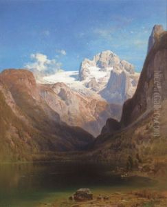 Blick Uber Den Gosausee Auf Den Dachstein by Anton Hansch