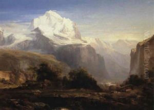 A View Of Lauterbrunnental, Switzerland by Anton Hansch