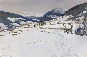 Winterlandschaft Im Vorgebirge by Johannes Haensch