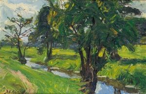 Flusslandschaft by Johannes Haensch
