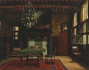 Interior From A Manorhouse by Adolf Heinrich Claus Hansen