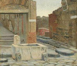 Scenery From Pompeij by Adolf Heinrich Claus Hansen