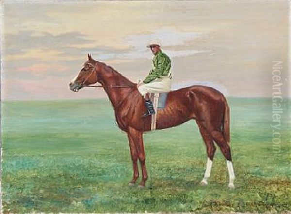 A Jockey On Horseback - view 1