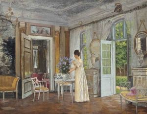 Arranging Summer Blooms by Adolf Heinrich Claus Hansen