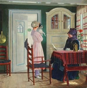 Interior With Two Women From Fanoe