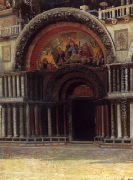 Indgangsportalen Til Marcuskirken, Venedig - view 1