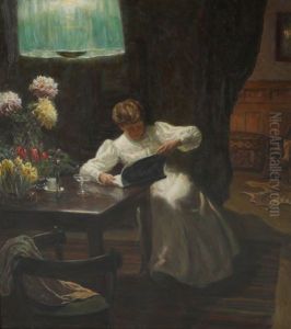 Kvinne I Interior by Asor (Henrik A.) Hansen