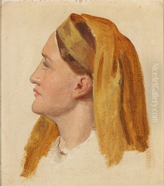 Study Of A Female Head - view 1