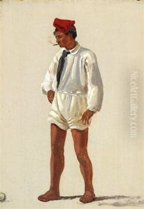 An Italian Morra Player by Constantin Hansen