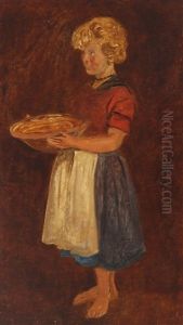 A Young Girl With An Earthenware Bowl A Young Girl With An Earthenware Bowl