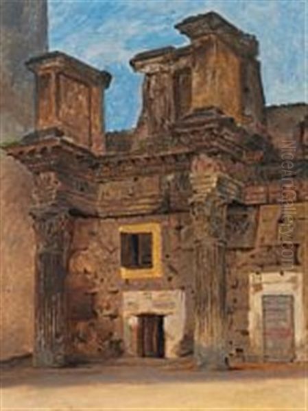 The Temple Of Minerva On The The Forum Of Nerva In Rome - view 1