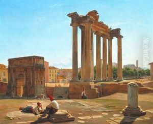View From The Roman Forum by Constantin Hansen