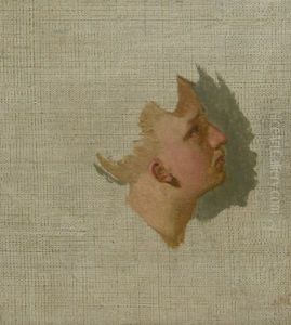 Studie Eines Knaben Im Profil by Constantin Hansen