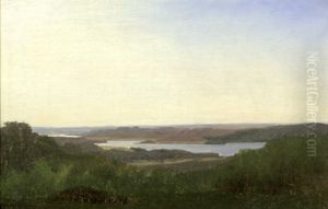 Der Tiber Bei Aqua Acetosa Bei Rom by Constantin Hansen