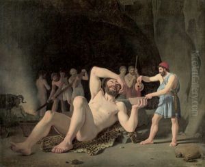 Odysseus Schenkt Dem Polyphem Wein Ein by Constantin Hansen