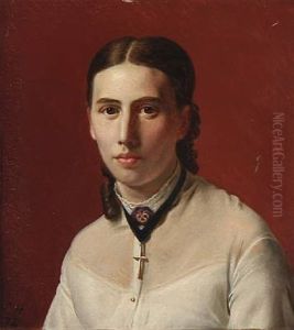 Portrait Of Miss Maria Jorgine Avenstrup, Later Mrs Thorvald Hansen (b. 1849)