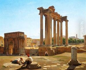 Parti Af Forum Romanum Med Concordia-templet Og Septimius Severus Triumphbue, Set Fra Foden Af Capitol