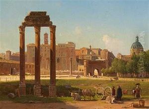 Udsigt Over Forum Romanum I Rom
