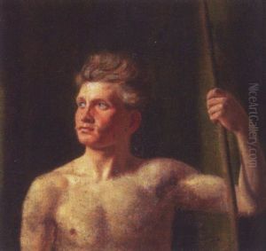 Model Holdende Spyd by Constantin Hansen