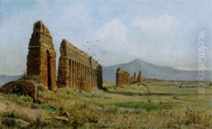 Italienische Ruinenlandschaft by Constantin Hansen