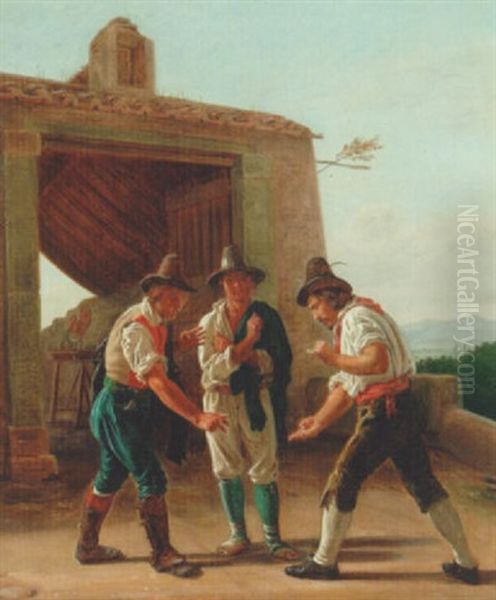 Morraspillere Udenfor Et Osteri - view 1