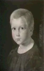 Portraet Af En Lille Pige, Amalia M... by Constantin Hansen