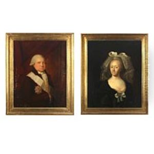 A Pair Of Portraits Of Chamberlain, Holger Sehested And His Wife Edel Margrethe Gersdorf