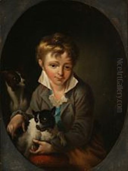 Boy Holding A Dog (after C. A. Lorentzen) - view 1