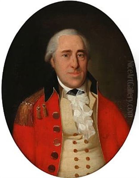 Portrait Of Major Axel Rosenkrantz In Red Uniform Jacket And White Vest - view 1