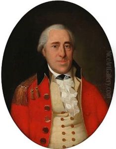 Portrait Of Major Axel Rosenkrantz In Red Uniform Jacket And White Vest