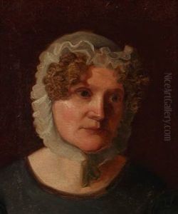 Portrait Of The Artist's Wife Henriette Hansen Nee Lie by Hans Hansen