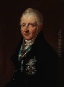 Portrait Of Minister Of The Privy Council Ove Rammel Sehested With The Order Of The Elephant And The Order Of The Dannebrog