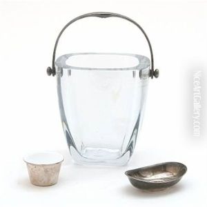 Cup, A Salt Cellar And Ice Bucket by Hans Hansen