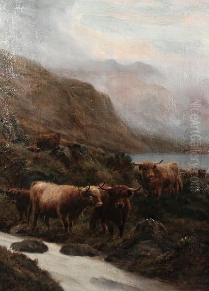 Highland Landscape With Cattle - view 1
