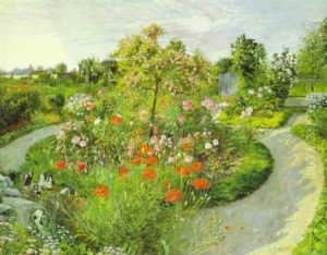 Bluhender Garten by Hans Andersen Hansen